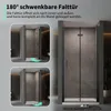 Schwarz Nischentür Dusche Falttür Duschtür 90x195cm Produktbild-Vorschau 5