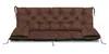 A brown tufted cushion set for a swing bench, shown from the front against a white background. Produktbild-Vorschau