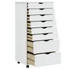 vidaXL Armadio a rotelle con cassetti MOSS Bianco in legno Anteprima dell’immagine prodotto 3