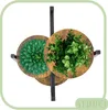 Portafiori, metallo, nero, legno, portafiori, fiori, piante Anteprima dell’immagine prodotto 8