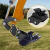 A close-up view of an excavator bucket quick coupler attachment, with a magnified inset showing the coupler mechanism. Podgląd zdjęcia produktu