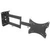 A black, articulated TV wall mount is shown against a white background. Produktbild-Vorschau
