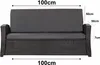 Bankkissen 100×50×50x7 cm anthrazit – Sitzkissen für Produktbild-Vorschau 3