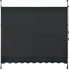 A dark gray awning is shown fully extended, attached to a metal frame. Anteprima dell’immagine prodotto