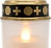 Lampada funeraria a LED Relaxdays, set da 4, fiamma Anteprima dell’immagine prodotto 6