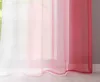 A close-up view of a sheer curtain with a vertical color gradient from white to pink. Produktbild-Vorschau