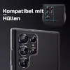 A close-up of a smartphone camera array with a graphic overlay indicating compatibility with cases. Produktbild-Vorschau