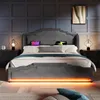 Samt-Polsterbett mit LED, USB-C-Anschluss und 4 Schubladen, Produktbild-Vorschau 10
