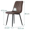 Relaxdays Esszimmerstuhl, 4er Set, Samt, Metallbeine, 120 Produktbild-Vorschau 4