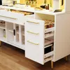 Buffetschrank Weiß mit LED-Beleuchtung & Pegboard, Produktbild-Vorschau 5