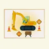 Baufahrzeuge Baustelle Walze Bagger Bilder 4er Set DIN A4 Produktbild-Vorschau 4