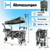 IMLEX Bollerwagen faltbar mit Dach IM-4268 Camouflage| Hohe Produktbild-Vorschau 3