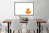 MuchoWow® Gerahmtes Poster Gummi-Ente - Orange - Weiß 90x60 Produktbild-Vorschau 3