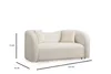 HANAH Home 2-Sitzer Sofa, Asos Cream Polyester, 170 cm, Produktbild-Vorschau 6
