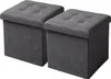 Two dark gray storage ottomans are shown side by side against a white background. Náhľad obrázku produktu