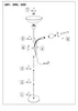 An exploded diagram showing the assembly of a floor lamp. Podgląd zdjęcia produktu