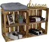 Regalkiste Gerda geflammt Quer Abageregal Nachttisch Produktbild-Vorschau 3