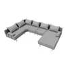TRADA Gartenecksofa Bahama XL Streifen Grau Links 370x175 Produktbild-Vorschau 6