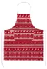 Clayre & Eef Küchenschürze 70x85 cm Rot Beige Baumwolle Produktbild-Vorschau 2