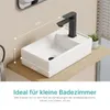 EMKE Umyvadlo na desku keramické obdélníkové 410x220mm bílé Náhled obrázku produktu 3
