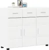 vidaXL Sideboard mit Tür FLORIN Weiß 88,5 x 30,5 x 73 cm Produktbild-Vorschau 2