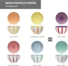 Set di 6 ciotole per cereali Beach Pastello Stripes Ø14cm Anteprima dell’immagine prodotto 5