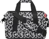 A leopard print duffel bag with black handles and a shoulder strap. Náhľad obrázku produktu