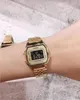 A person's wrist wearing a gold Casio watch. Podgląd zdjęcia produktu