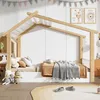 Letto per bambini Merax 90x190 cm, letto a casetta in legno Anteprima dell’immagine prodotto 1