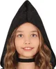 Principessa medievale con cappuccio vestito nero Halloween Anteprima dell’immagine prodotto 3