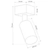 A technical drawing of a spotlight with dimensions indicated. Náhľad obrázku produktu