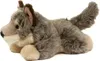 Kuscheltier Wolf liegend grau/beige 20 cm Plüschwolf Produktbild-Vorschau 3