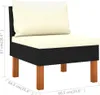 vidaXL 9-tlg. Garten-Lounge-Set mit Kissen Poly Rattan Produktbild-Vorschau 7