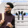 A man is leaning against a brick wall, holding a smartphone and wearing earbuds. The image also features a close-up of two earbuds with sound wave graphics. Produktbild-Vorschau