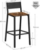 VASAGLE Barhocker, 2er Set, Barstühle, Küchenstühle, mit Produktbild-Vorschau 7