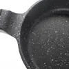 A close-up view of the speckled surface of a black frying pan. Anteprima dell’immagine prodotto