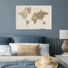 MuchoWow® Poster Weltkarte - Seil - Braun 60x40 cm - Produktbild-Vorschau 4