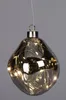 Glas-Weihnachtsfigur „Tropfen“ mit LED – 10 cm, Silber Produktbild-Vorschau 6