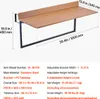 SucceBuy Table suspendue pour balcon, 38,1 x 99,1 cm, rampe Voir les images du produit 7