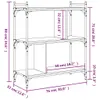 vidaXL Regál na knihy 3 police Smoked Oak 76x32x88 cm Náhled obrázku produktu 8