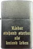 Zippo Feuerzeug mit Gravur: Lieber stehend sterben als Produktbild-Vorschau 1