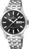 A close-up studio shot of a silver Festina men's watch with a black dial. Náhľad obrázku produktu