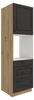 Küchen Backofen Hochschrank 60 cm mit Schubladen Stilo Grau Produktbild-Vorschau 1