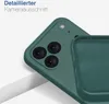 Close-up of a green phone case, showing the camera cutout and the inside texture. Produktbild-Vorschau