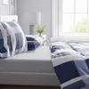 Biber Bettwäsche 135x200 cm Blau Grau Weiß Gestreift mit Produktbild-Vorschau 3