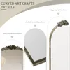 A collage of close-up images highlighting the details of a decorative mirror, including its frame and carved flower pattern. Podgląd zdjęcia produktu