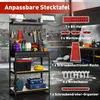 HOMCOM Pracovný stôl 80 x 40,5 x 155 cm s dierovanou Náhľad obrázku produktu 5