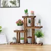 FATIVO Mini drewniany stojak na kwiaty, 4 półki, stojak na Podgląd zdjęcia produktu 4