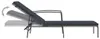 vidaXL Sonnenliegen 2 Stk. mit Tisch Poly Rattan Grau Produktbild-Vorschau 7