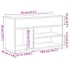 vidaXL Schuhbank Altholz-Optik 80x30x45 cm Holzwerkstoff Produktbild-Vorschau 8